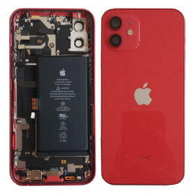 Châssis Arrière iPhone 12 Mini (A2176 / A2398 / A2400 / A2399) avec Batterie Rouge (Origine Démonté) - Grade A